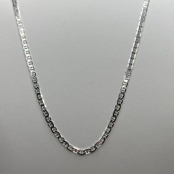 Silver/Gold 22" Italian Gucci Mariner Chain - 925 Italy - Ladies/Mens/Unisex - Picture 7 of 11